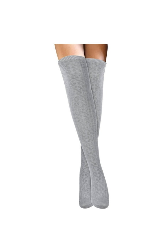 Womens Thigh High Socks Girls Ladies Keep Warm Over The Knee Sock Long Cotton Stockings Lace Knit Warm Stockings