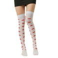 thumbnail image 1 of Womens Thigh High Socks Girls Valentine's Day Sock Heart Love Prints Sock Party Accessories, 1 of 4
