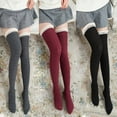 thumbnail image 1 of Dalrosia Womens Thigh High Socks Lace Boot Socks Knee High Socks Warmer Lace Trim Long Stocking for Cosplay, 1 of 6
