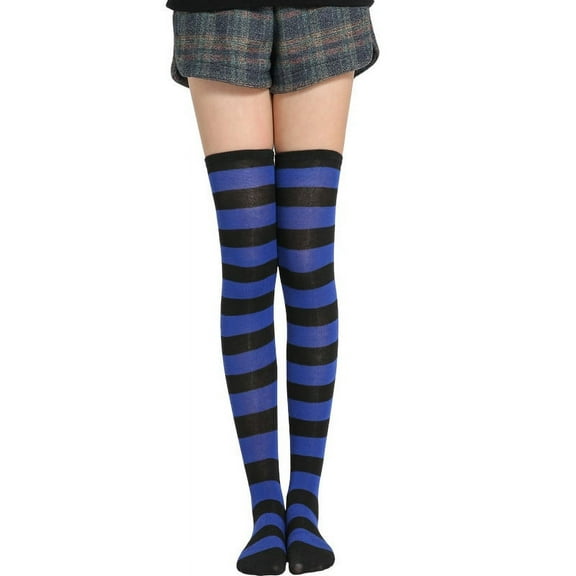 Womens Thigh High Socks Striped High Knee Socks Knee High Socks Long Socks Over the Knee Leg Warmers