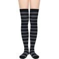 thumbnail image 1 of Womens Thigh High Socks Striped High Knee Socks Knee High Socks Long Socks Over the Knee Leg Warmers, 1 of 4