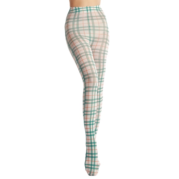 Womens Thigh High Tights Stockings Plaids Printed Pantyhose Stockings Leggings Socks Long Body Thigh High Stockings