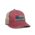 thumbnail image 1 of Womens Thin Blue Line USA Flag Ponytail Mesh Back Cap, 1 of 1