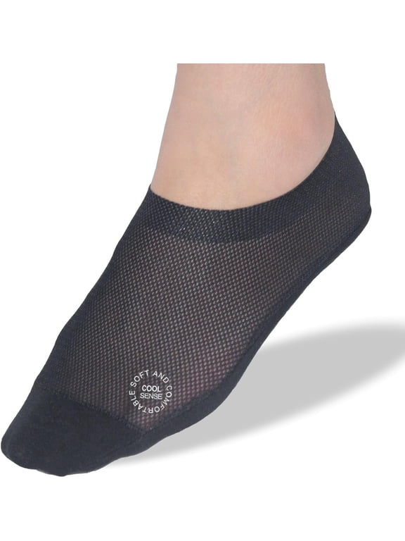 Womens Thin Socks Non Slip Ultra Thin Liner Socks Nylon Cool Sense No Show Socks Sheer Lightweight