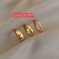 thumbnail image 1 of Womens Thin Stackable Ring Titanium Steel Gold Plated Band Fashion Jewelry Geometry Circles Electroplated Rings, 1 of 9