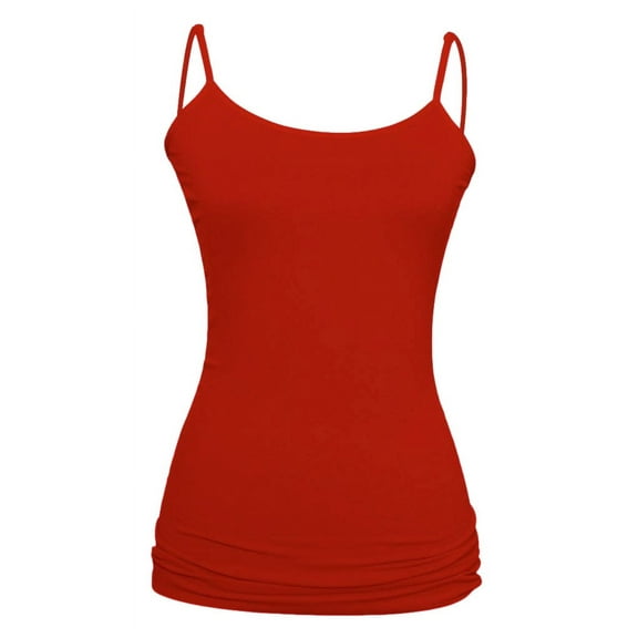Womens Thin Strap Camisole - Fire Red