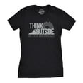thumbnail image 1 of Womens Think Outside No Box Necessary Funny Cool Camping Graphic Funny T Shirt Womens Graphic Tees, 1 of 6