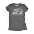 thumbnail image 1 of Womens Think Outside No Box Necessary Funny Cool Camping Graphic Funny T Shirt Womens Graphic Tees, 1 of 6