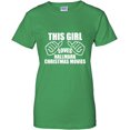 thumbnail image 1 of Womens This Girl Loves Hallmark Christmas Movies T-Shirt - Green - Medium, 1 of 1