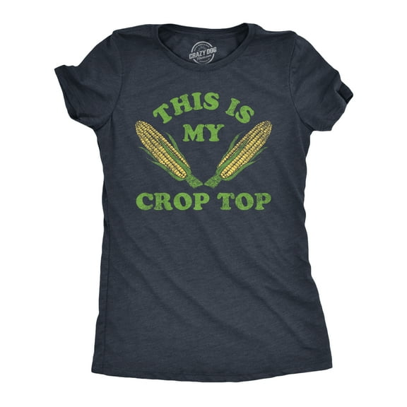 Womens This Is My Crop Top T Shirt Funny Farming Corn Crops Joke Tee for Ladies Womens Graphic Tees