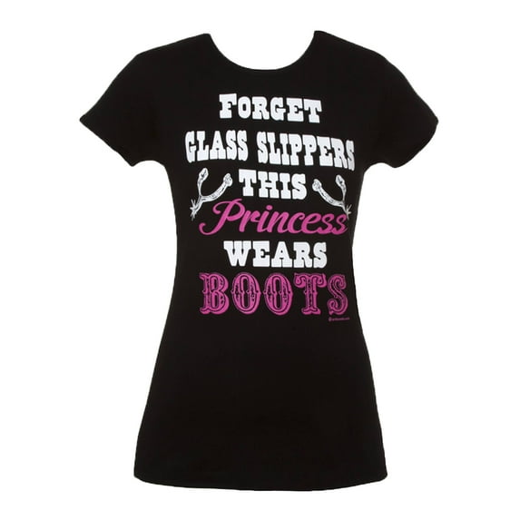 Womens This Princess Wears Boots Short-Sleeve T-Shirt - Black, 2X-Large