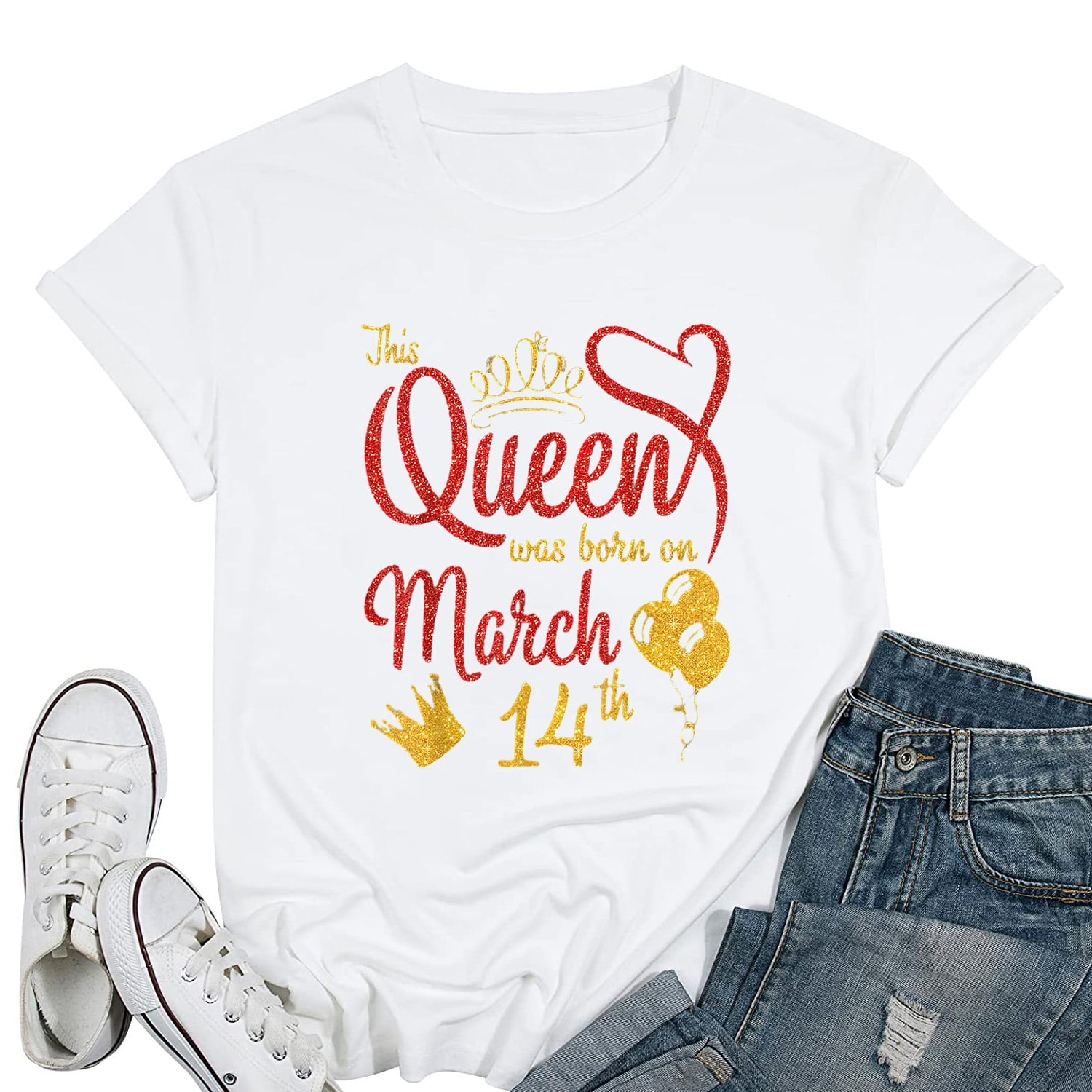 Womens This Queen Was Born On March 14th Happy Birthday To Me You T
