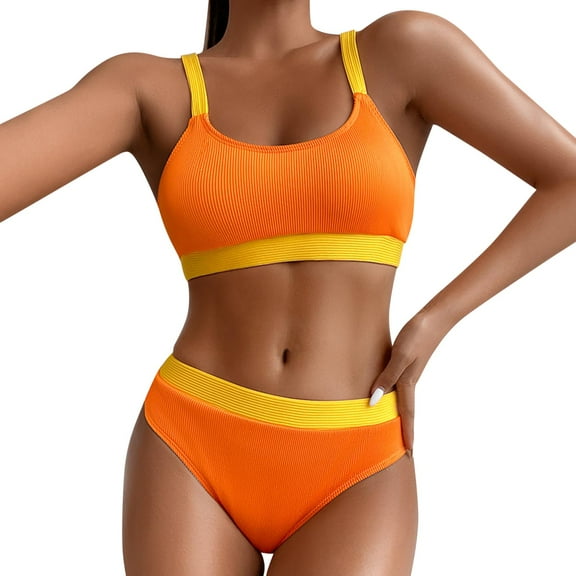 Womens Thong Bikini Junior Swimsuits 2 Piece Outfits for Women C, Sizes S-XL
