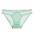 thumbnail image 1 of Womens Thong Underwear - Low Rise Cheeky Panties in Mint Green, Breathable Mesh & Tagless for Everyday Comfort, Sizes M & L,Size L, 1 of 2