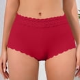 thumbnail image 1 of Womens Thong Underwear Women's Lace Hip-Hugging Panties Women Panties Wine L, 1 of 6