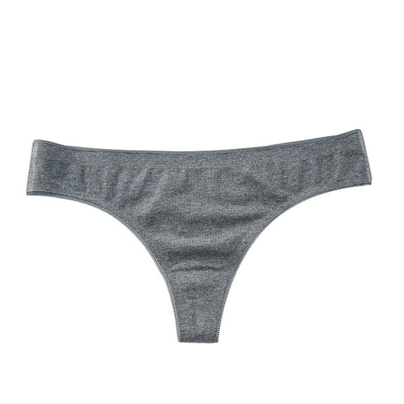Womens Thongs Underwear, Audhol Womens Underwear High Waisted Seamless Thongs for Women Breathable No Show for Ladies Plus Size Thongs for Women Grey M