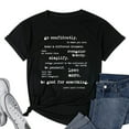 thumbnail image 1 of Womens Thoreau Quote Motivational Inspirational - Go Confidently T-Shirt Black Small, 1 of 5