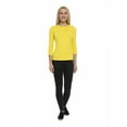 thumbnail image 1 of Womens Three Quarter Sleeve Blouse Casual Wear, S, Yellow, by Ambesonne, 1 of 4
