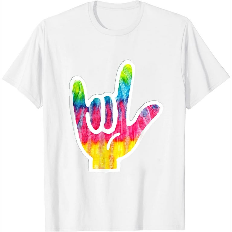 Tie Dyed Asl I Love You Sign Language Shirt Tie Dyed Asl I Love You Sign Language Shirt