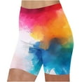 thumbnail image 1 of Womens Tie Dye Biker Yoga Shorts High Waisted Scrunch Tummy Control Elastic Waist Yoga Leggings Summer 2025 Stretch Athletic Casual Workout Shorts, 1 of 5