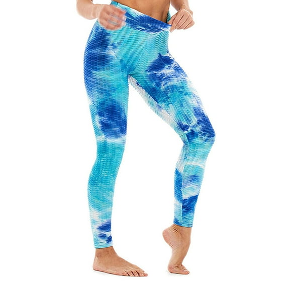 Womens Tie Dye Butt Lift Tik Tok Yoga Pants