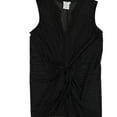 thumbnail image 1 of Womens Tie Front illusion Knit Blouse, 1 of 2