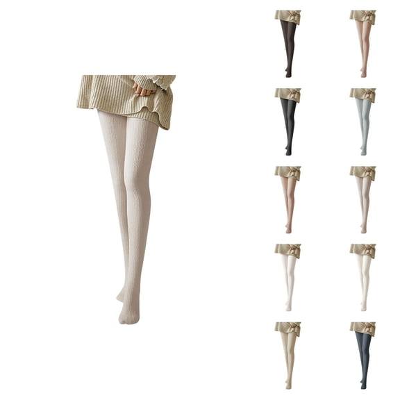 Womens Tights 2026 Fall Winter Cute Cable Knit Soft Leggings Pantyhose Stockings Opaque Tights