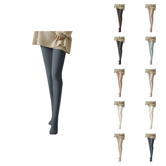 Womens Tights 2026 Fall Winter Cute Cable Knit Soft Leggings Pantyhose Stockings Opaque Tights