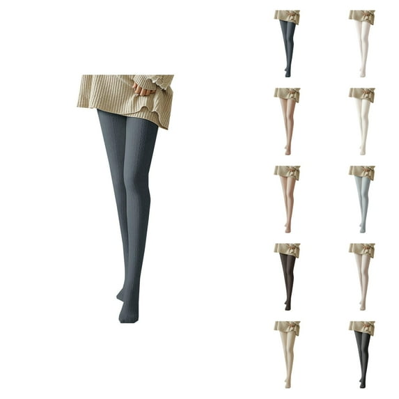 Womens Tights 2026 Fall Winter Cute Cable Knit Soft Pantyhose Leggings Stockings Opaque Tights