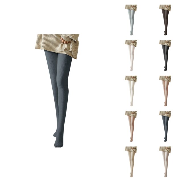 Womens Tights 2026 Fall Winter Cute Cable Knit Soft Stockings Leggings Pantyhose Opaque Tights