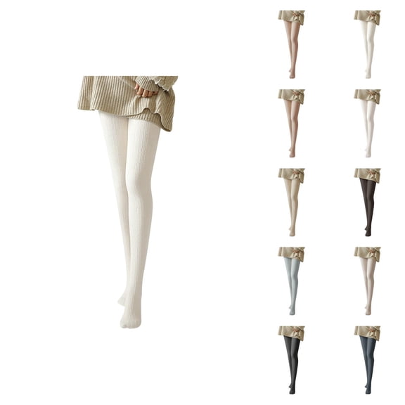 Womens Tights 2026 Fall Winter Cute Cable Knit Soft Stockings Pantyhose Leggings Opaque Tights