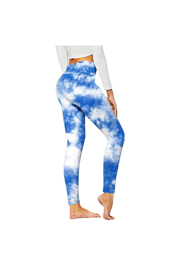 Womens Tights And Leggings Seamless Tie-dye High Waisted Tummy Control Scrunch Butt Lifting Sports Leggings Womens Workout Pants Women's Yoga Pants Running Leggings