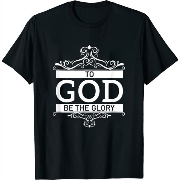 Womens To God Be The Glory T-Shirt Black Medium
