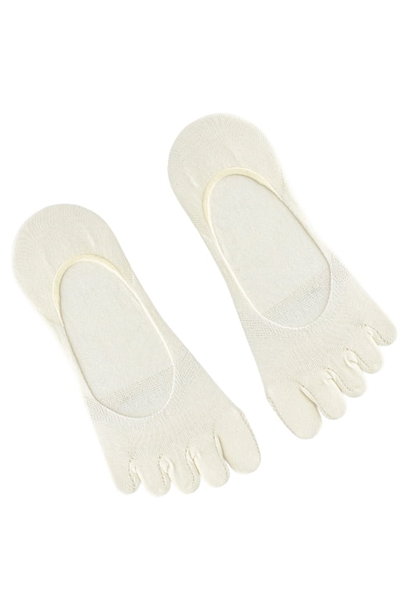 Womens Toe Separated Invisible Socks Breathable Cotton Silicone Grip Antislip Low Cut Not Show Design Boat Socks Hosiery