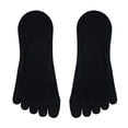 thumbnail image 1 of Womens Toe Separated Invisible Socks Breathable Cotton Silicone Grip Antislip Low Cut Not Show Design Boat Socks Hosiery, 1 of 9