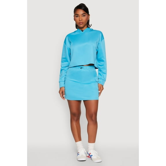 Womens Toggle Drawstring Cargo Skort