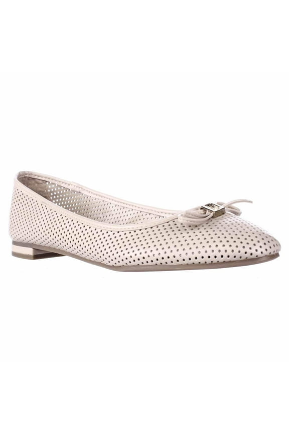 Womens Tommy Hilfiger Mirella Perforated Ballet Flats - Light Natural