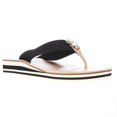 thumbnail image 1 of Womens Tommy Hilfiger Rayce Jewel Flower Flip Flops - Black Multi, 1 of 7