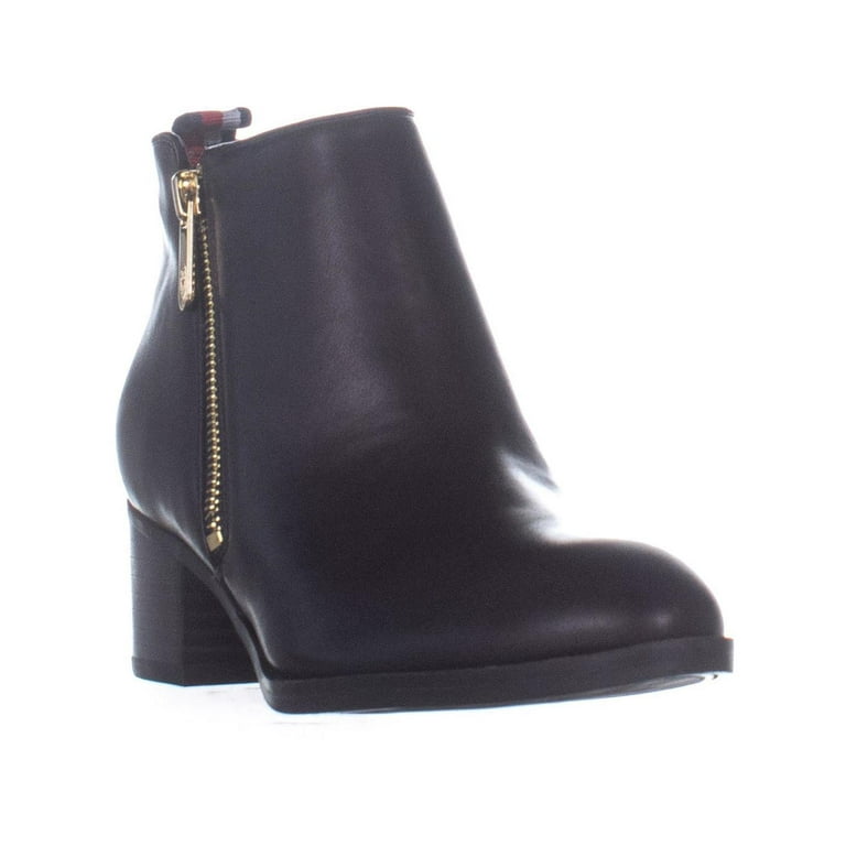 Womens Tommy Hilfiger Ruthee2 Side Zip Up Ankle Boots Dark Brown