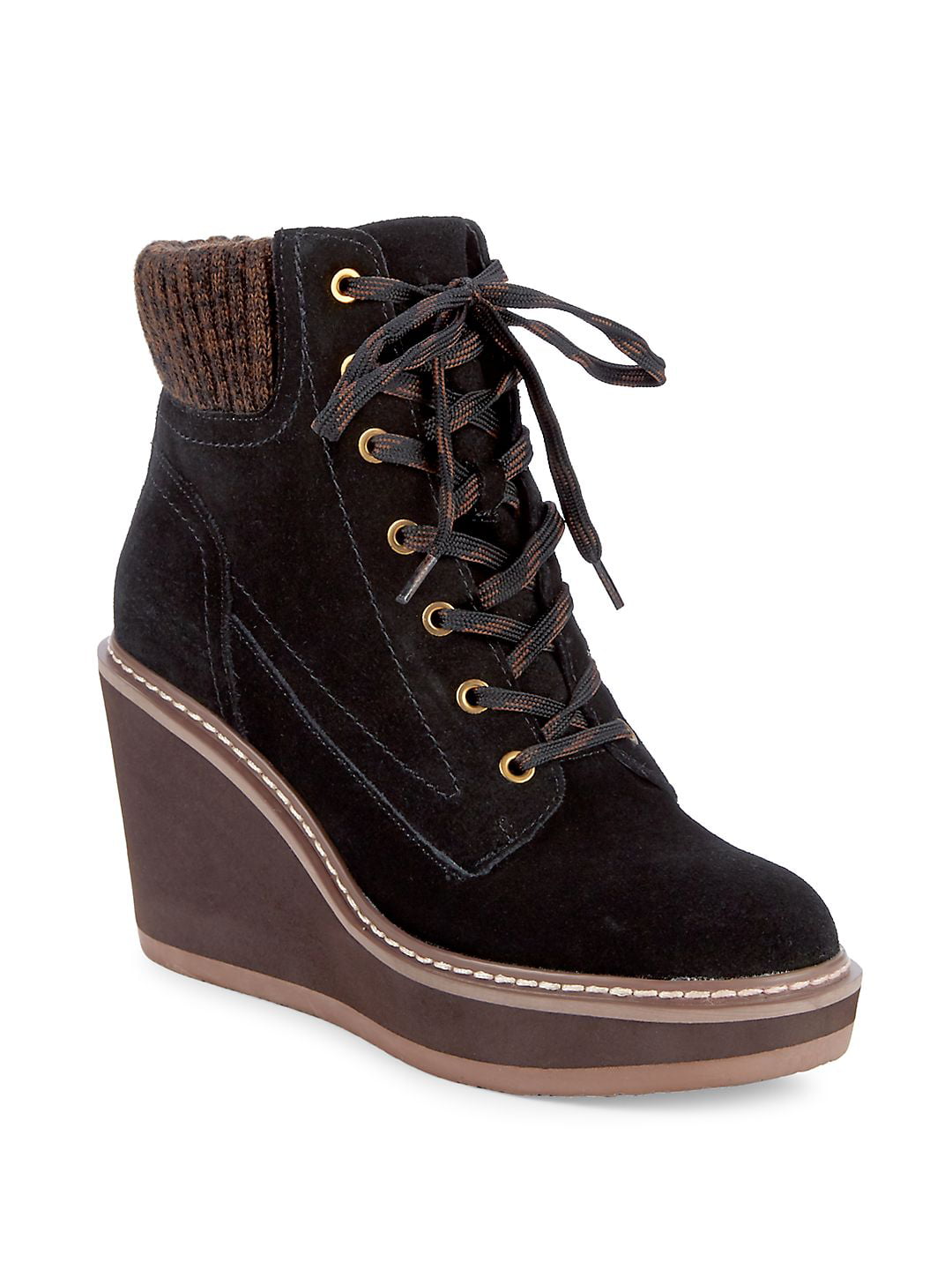 Womens Tommy Solenne Wedge Ankle Boots, Black Multi - Walmart.com