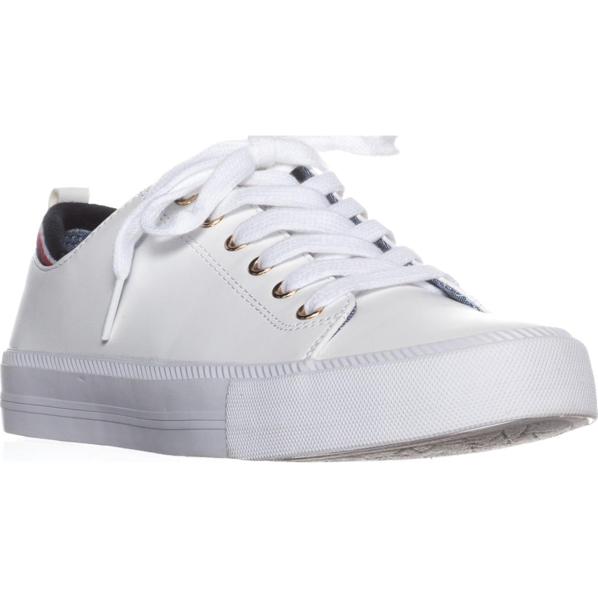 Tommy Hilfiger Womens Two Low Top Lace Up Fashion Sneakers, White, Size 7.5