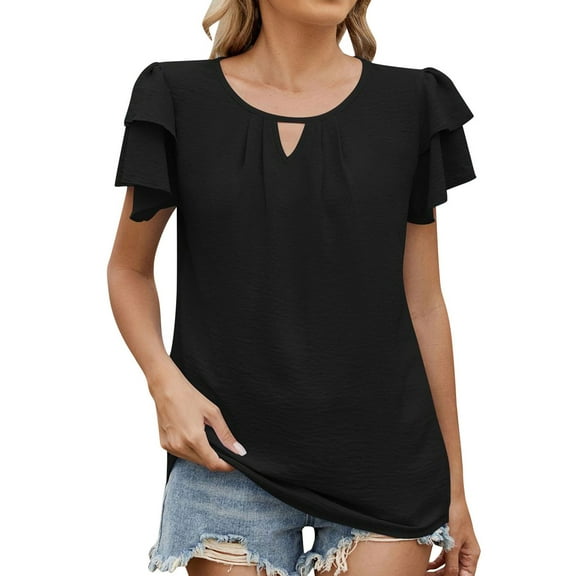 Womens Toos V Neck Tees for Women Short Sleeve Shirt Women Items Under 5 Dollars