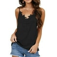 thumbnail image 1 of Womens Top Clearance Women Fashion Solid Color Lace V-neck Camisole Vest Tank Top, 1 of 5