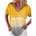 thumbnail image 1 of Womens Top Clearance Women Gradient Print Fashion Short Sleeve V-Neck Letter Print Pullover T-shirt, 1 of 4