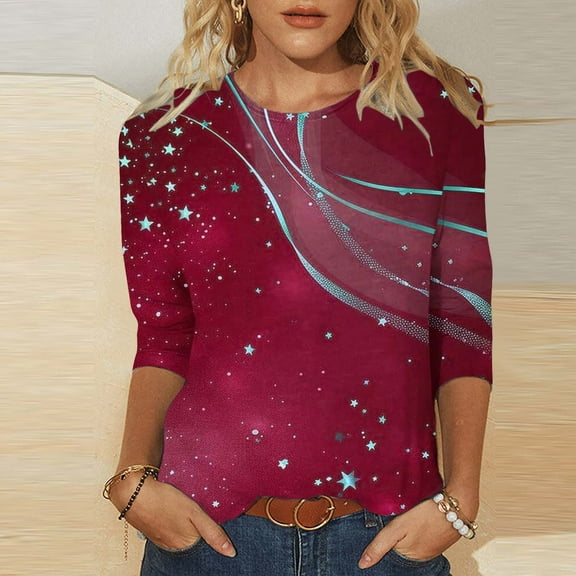 Womens Tops 3/4 Length Sleeves Summer Shirts for Women Xs Womens Tops Trendy Spring Tshirts Shirts for Women Gym Graphic orders placed