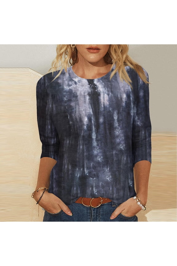 Womens Tops 3/4 Length Sleeves Summer Summer Shirts for Women 2025 Green Summer Blouses for Teens 2025 Plus Size Tee Shirts my orders