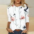 thumbnail image 1 of Womens Tops 3/4 Sleeve 3x Summer Blouses for Women 2025 3/4 Sleeve Womens T Shirts Cotton Plus Size Tee Shirts for Women Loose Fit my orders, 1 of 5