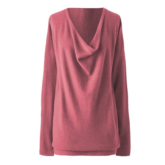 Womens Tops Autumn Gradient Tie Dye Print Short Sleeve Tops Sweatshirt for Women Red L