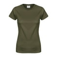 thumbnail image 1 of Womens Tops Basic Cotton Crew Neck Slim Fit Tee Tunic Length T Shirt 97% Cotton 1Pc L Shirts for Women, 1 of 4