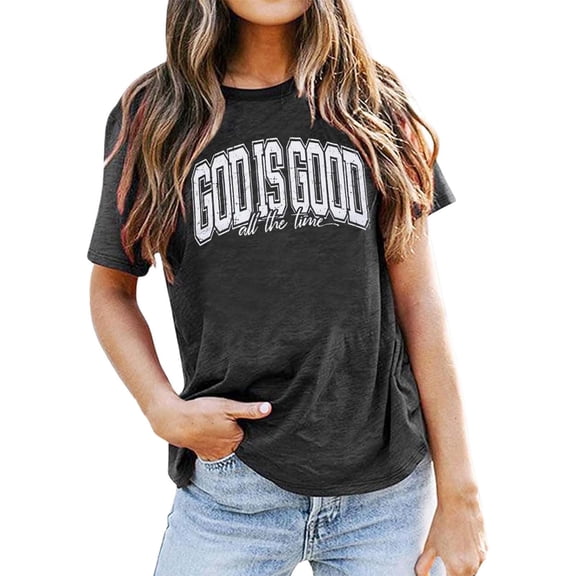 Womens Tops Blouses Printing Short Sleeves Crew Neck Loose T Womens Athletic Tops,Dark Gray,XL